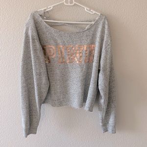 PINK Cropped Sweatshirt